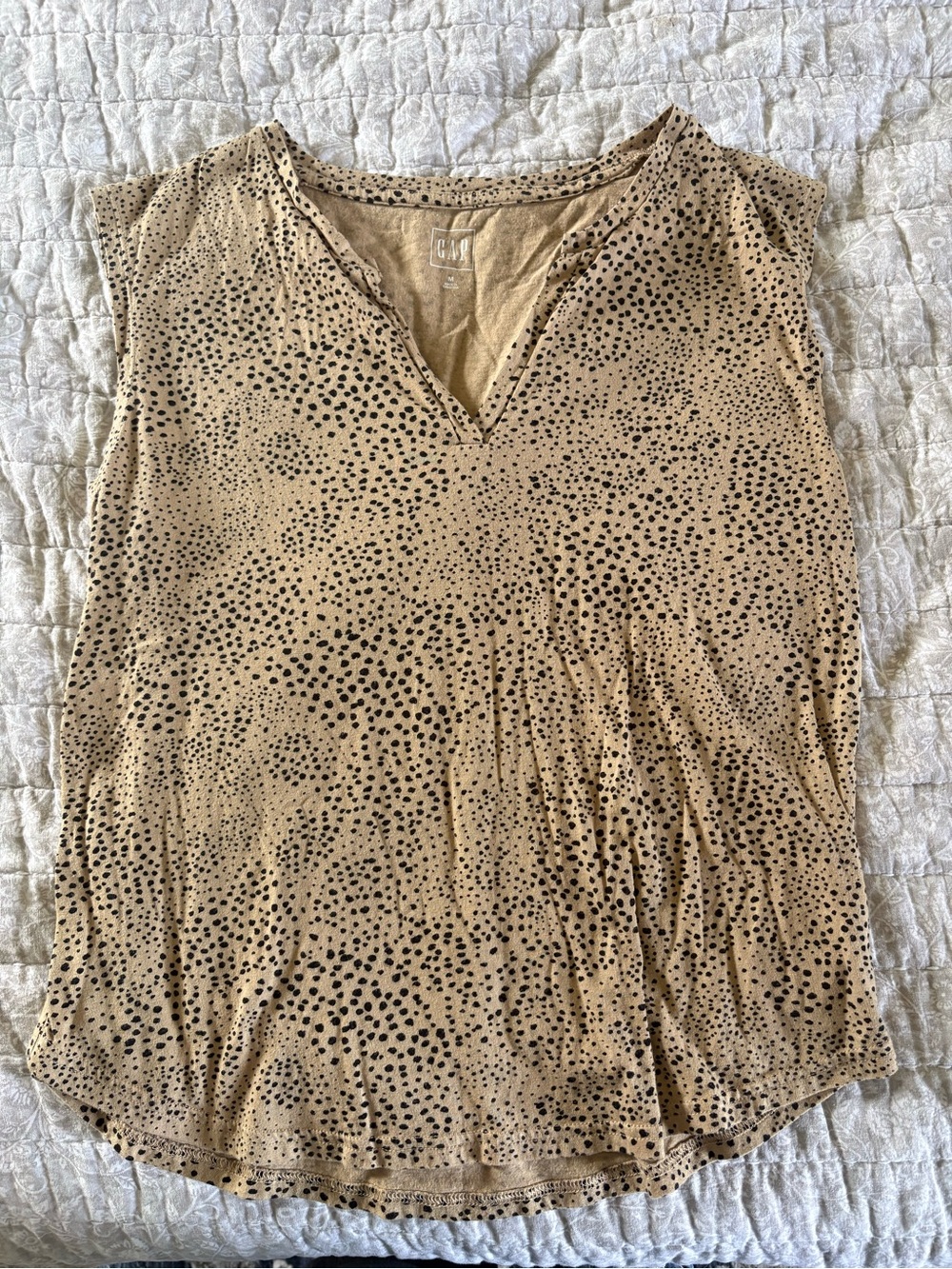 GAP Animal Print Tank Top in Brown & Black Size Medium